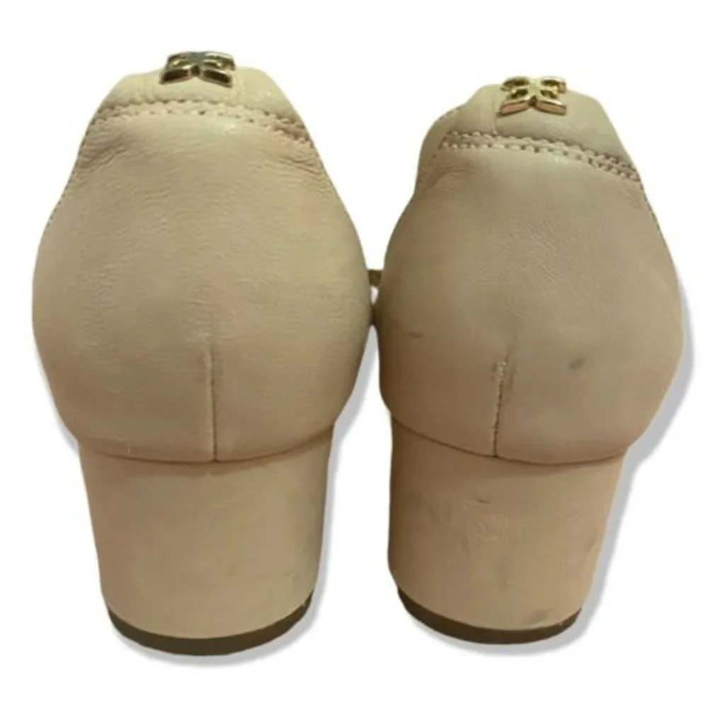 Sam Edelman Cream Black Two Tone Leah Cap Toe Slingback Pump Sandal Size 6 - Picture 4 of 11